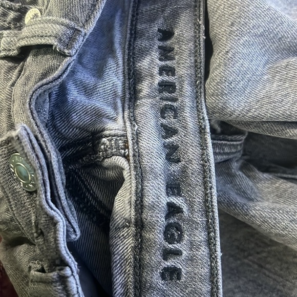 !SOLD! AMERICAN EAGLE Gray Distressed Jeans Black Streetwear Ripped Skinny US 4 - Picture 11 of 13